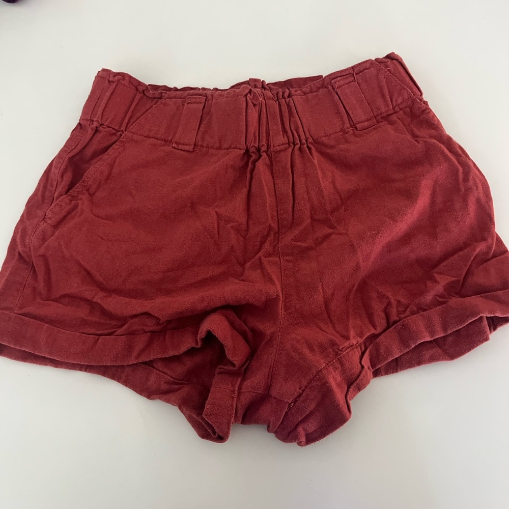 High Waist Dress Shorts with Elastic Waistband